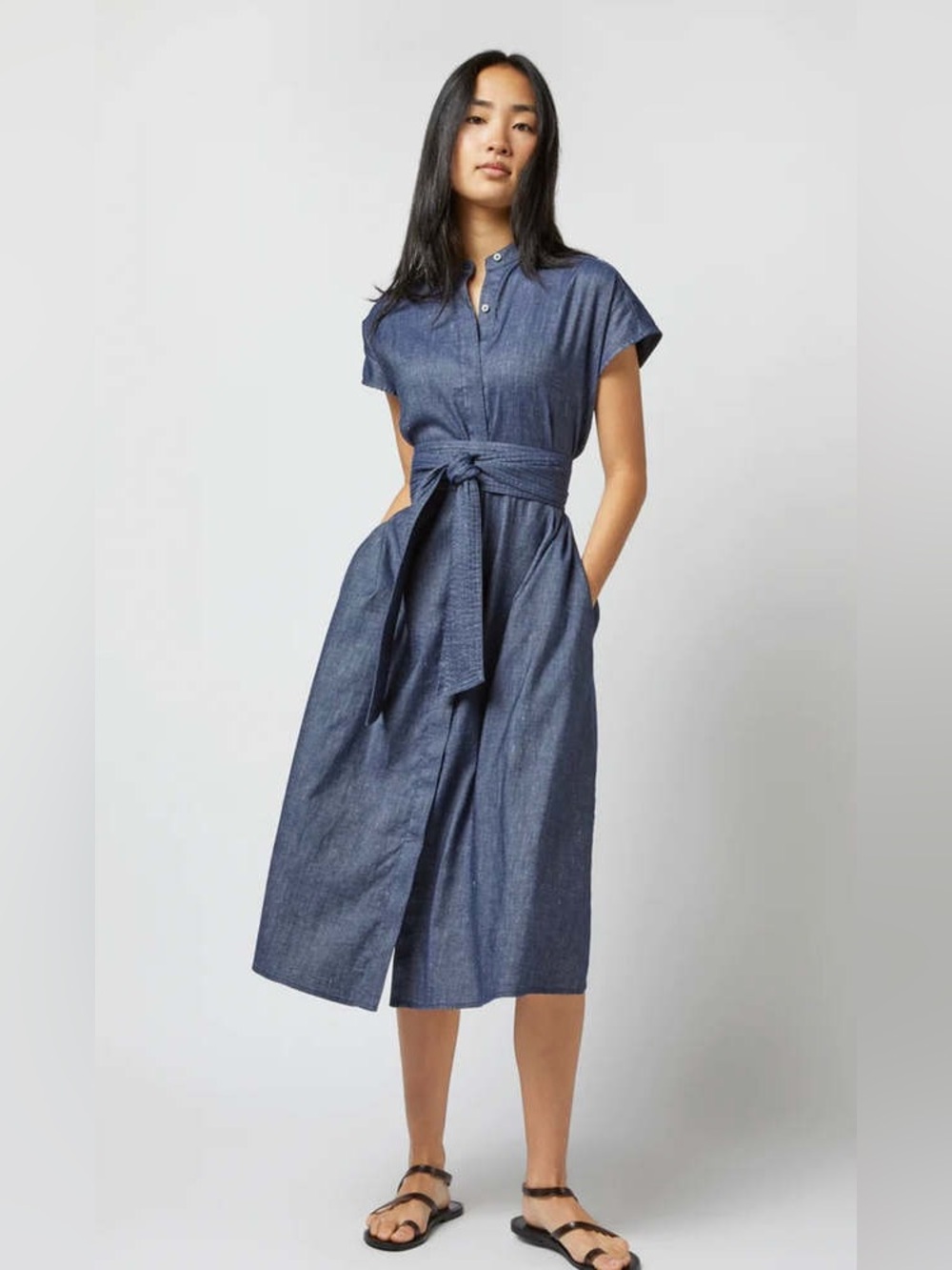 Ann Mashburn Gianna Linen Blend Dress, Size Small